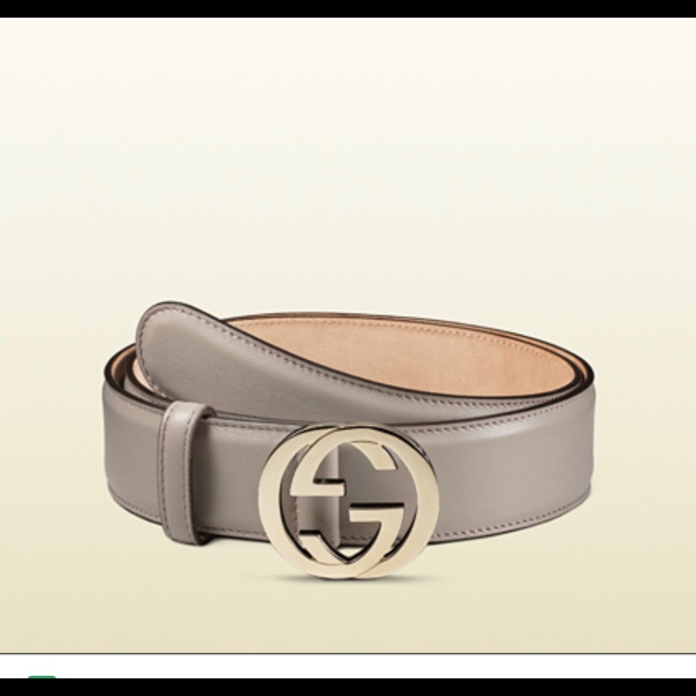 Grey Gucci Belt